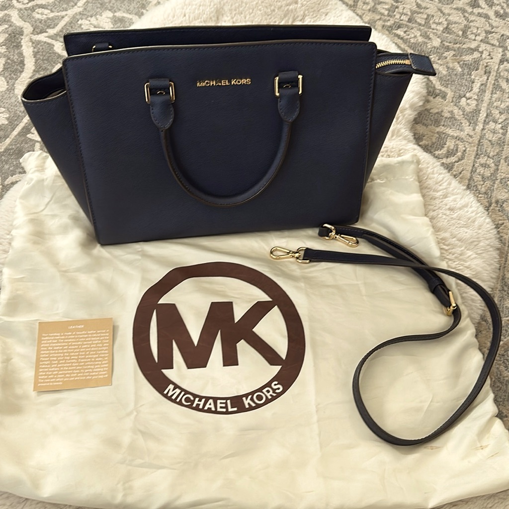 Michael Kors Thelma Bag In Navy Blue